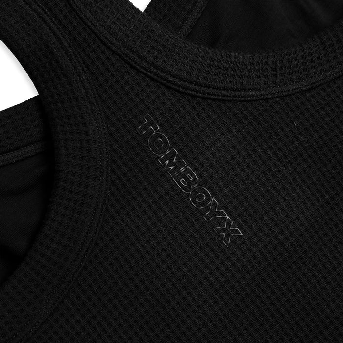 Modal Cloud Waffle Bra Top - Black Beauty