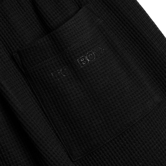 Modal Cloud Waffle Cargo Pant - Black Beauty