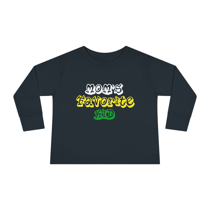 "Mom's Favorite Kid" Toddler Long Sleeve Tee — Graphic Shirt - 314 Originals