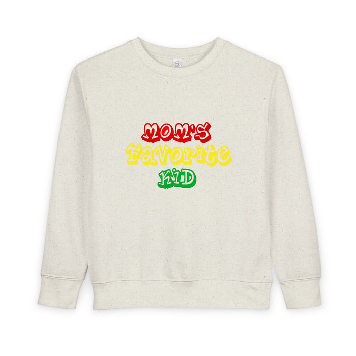 Mom's Favorite Kid Toddler Sweatshirt — Colorful Retro Rasta Kids Pullover - 314 Originals