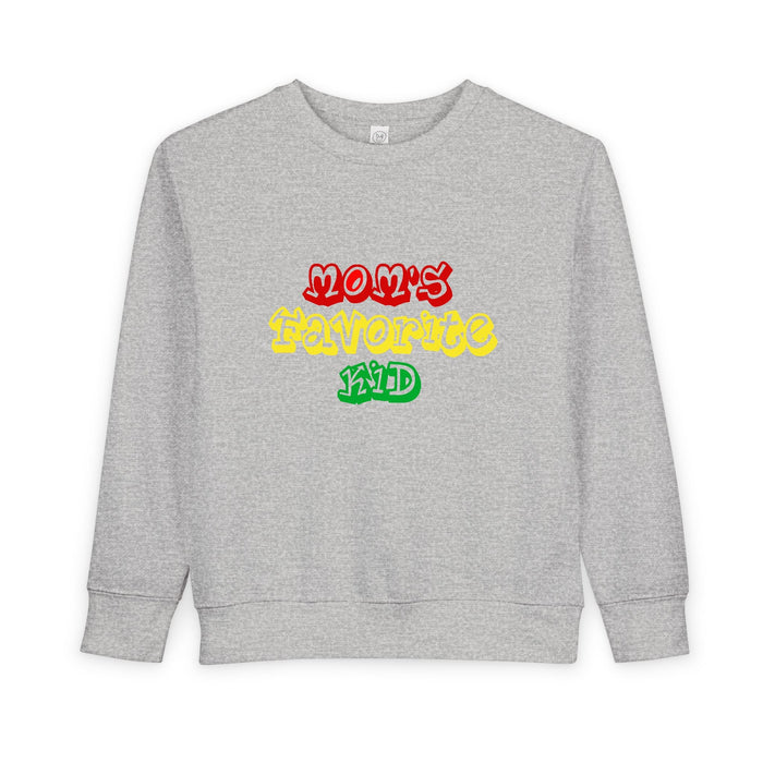 Mom's Favorite Kid Toddler Sweatshirt — Colorful Retro Rasta Kids Pullover - 314 Originals