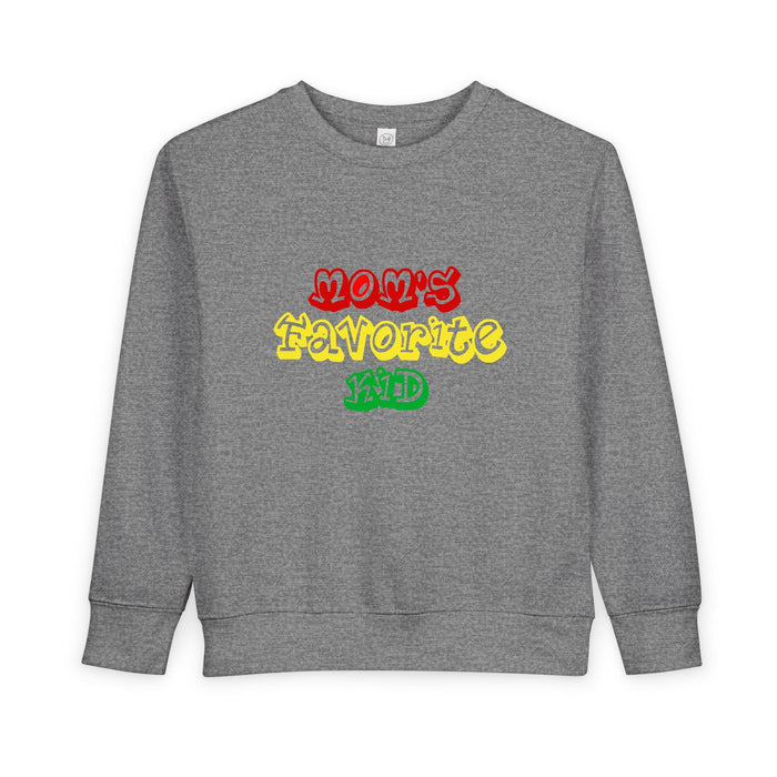 Mom's Favorite Kid Toddler Sweatshirt — Colorful Retro Rasta Kids Pullover - 314 Originals