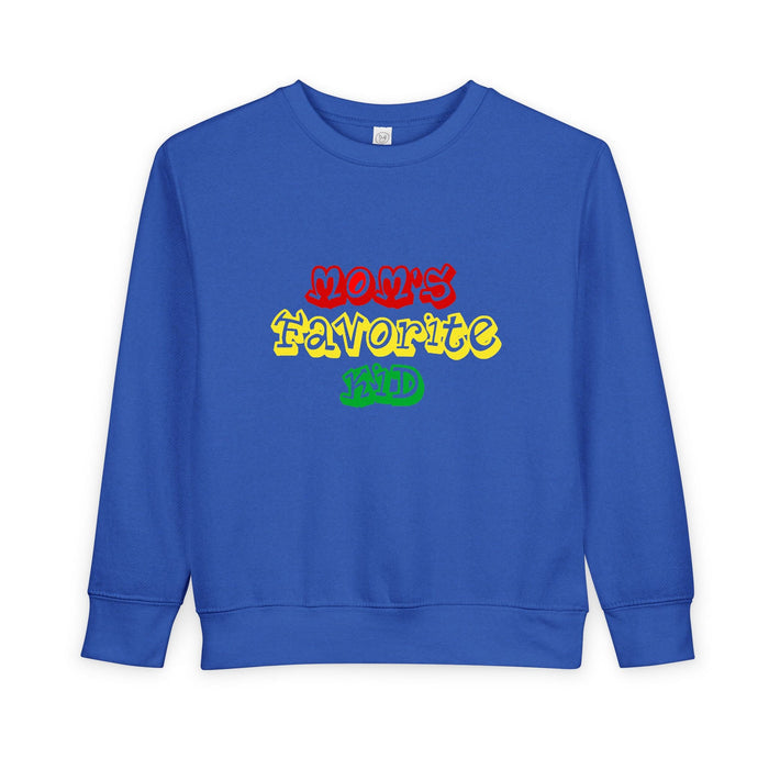 Mom's Favorite Kid Toddler Sweatshirt — Colorful Retro Rasta Kids Pullover - 314 Originals