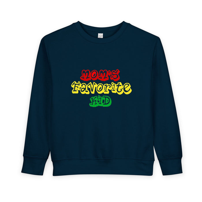 Mom's Favorite Kid Toddler Sweatshirt — Colorful Retro Rasta Kids Pullover - 314 Originals