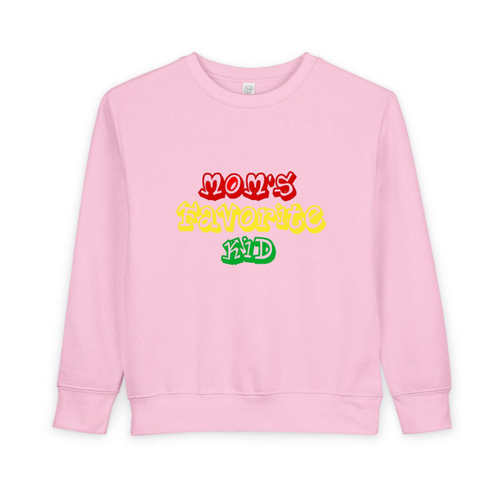 Mom's Favorite Kid Toddler Sweatshirt — Colorful Retro Rasta Kids Pullover - 314 Originals
