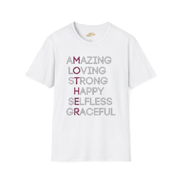 Mother Acrostic T-Shirt – Amazing Loving Strong Happy Selfless Graceful (Mother) - 314 Originals