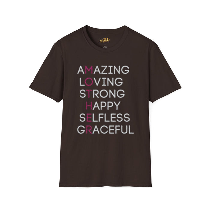 Mother Acrostic T-Shirt – Amazing Loving Strong Happy Selfless Graceful (Mother) - 314 Originals