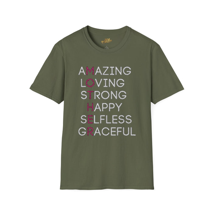 Mother Acrostic T-Shirt – Amazing Loving Strong Happy Selfless Graceful (Mother) - 314 Originals