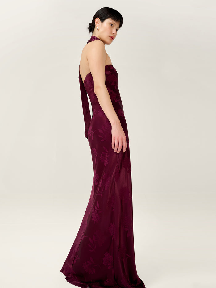 Myla Dress in Deep Wine