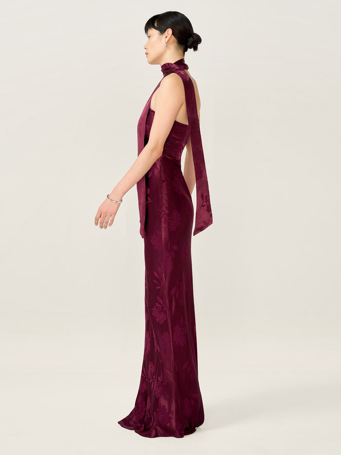 Myla Dress in Deep Wine