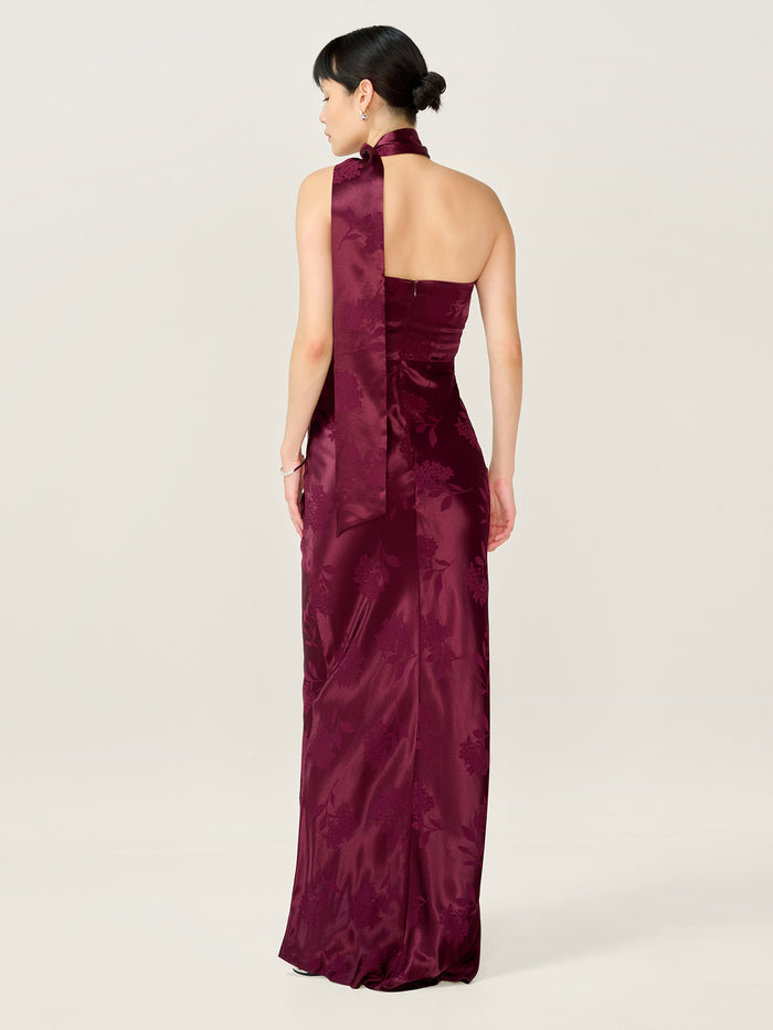 Myla Dress in Deep Wine