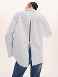 Nala Stripe Tie Back Shirt in Light Blue Stripe