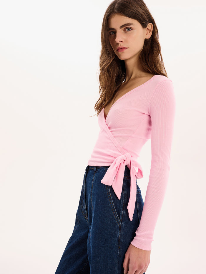 Napeta Ballet Wrap Top in Pink