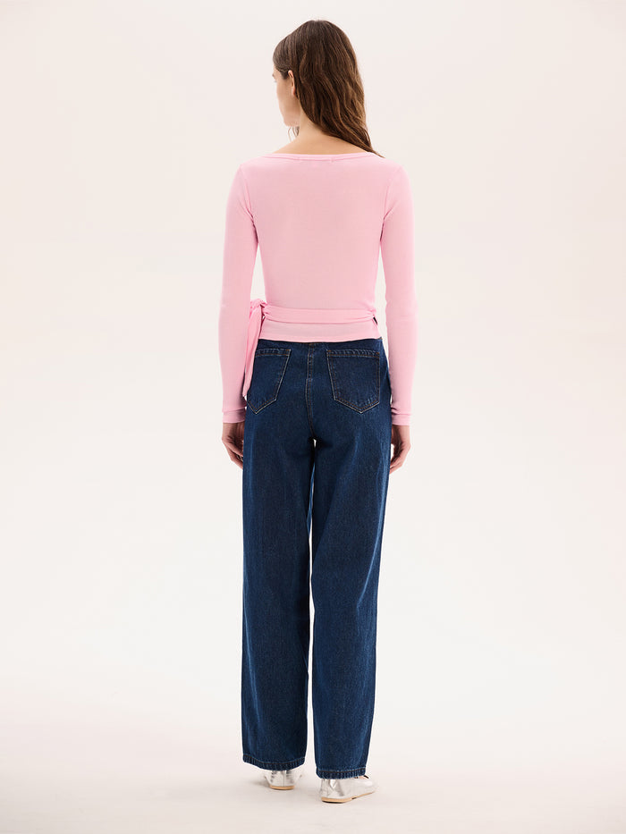 Napeta Ballet Wrap Top in Pink