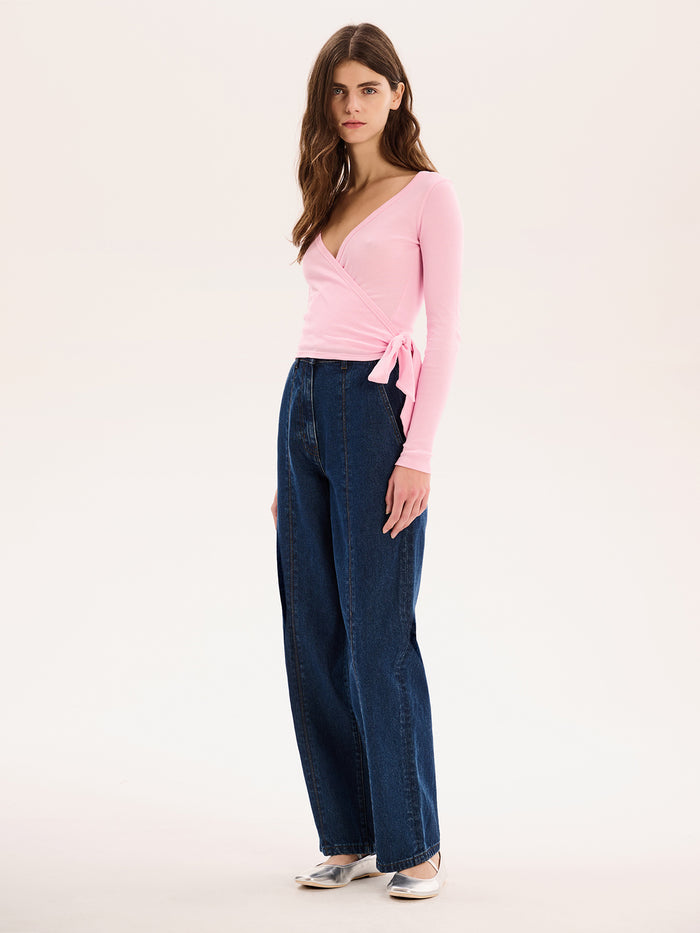 Napeta Ballet Wrap Top in Pink