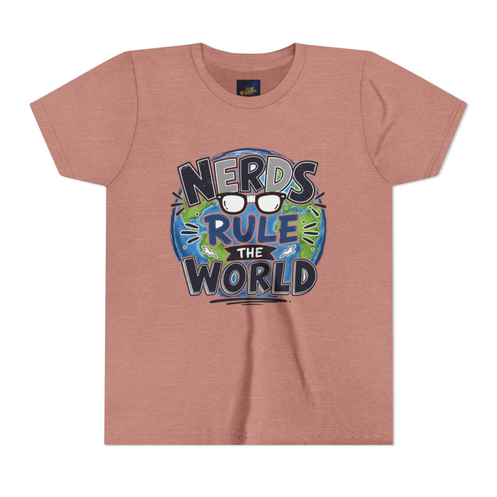 "Nerds Rule the World" Graphic Youth Girls Tee Shirt