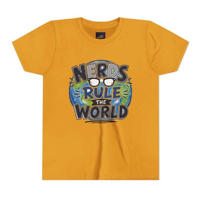 "Nerds Rule the World" Graphic Youth Girls Tee Shirt