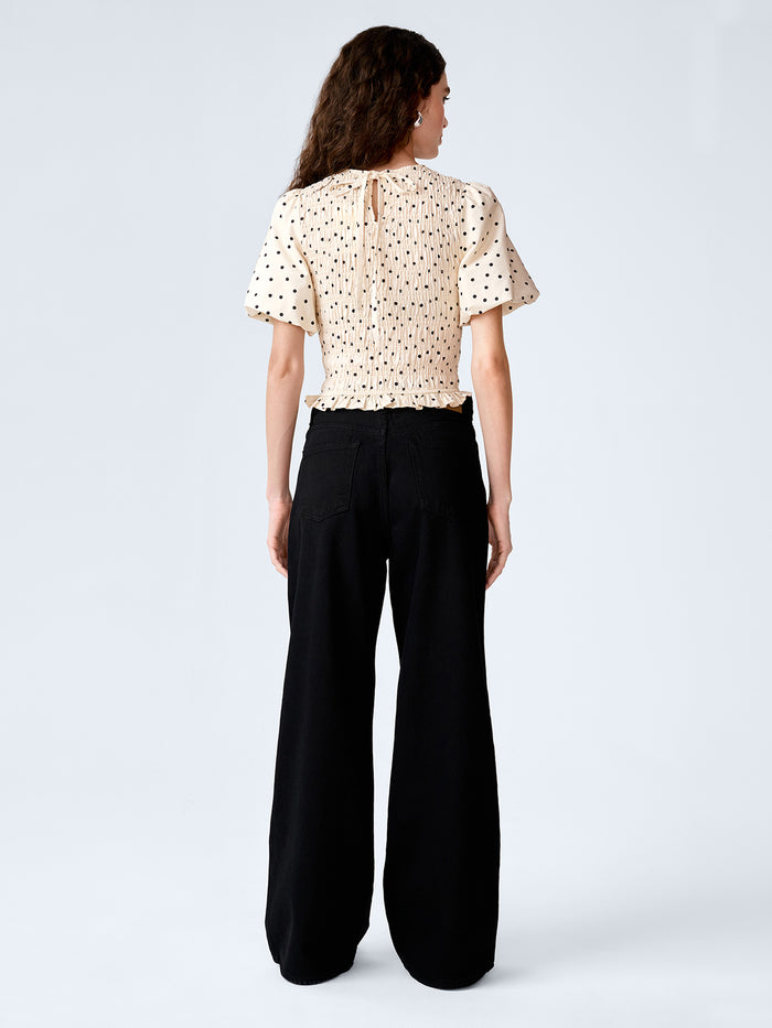 Nicolla Top in White Polka Dot