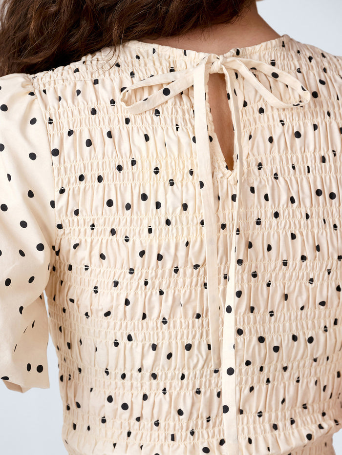 Nicolla Top in White Polka Dot
