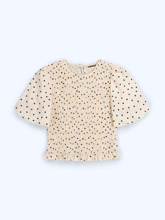 Nicolla Top in White Polka Dot
