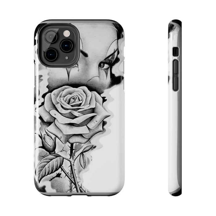 Noir Clown Face with Rose Shockproof Phone Cover - 314 Originals
