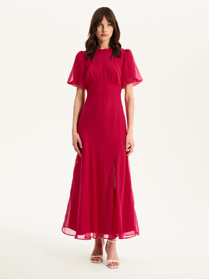 Nola Dress  in Magenta