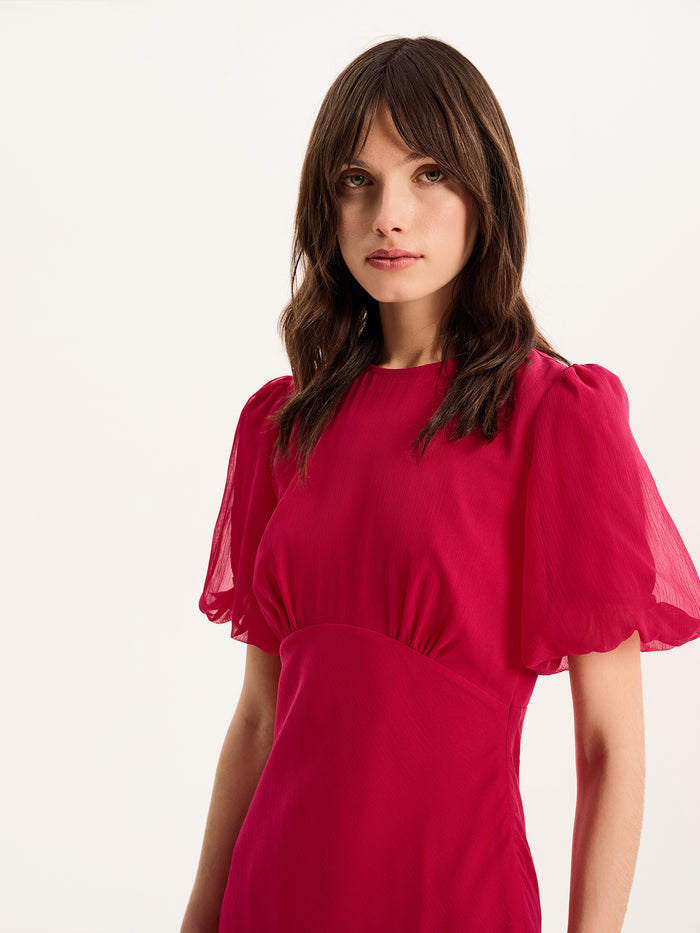 Nola Dress  in Magenta