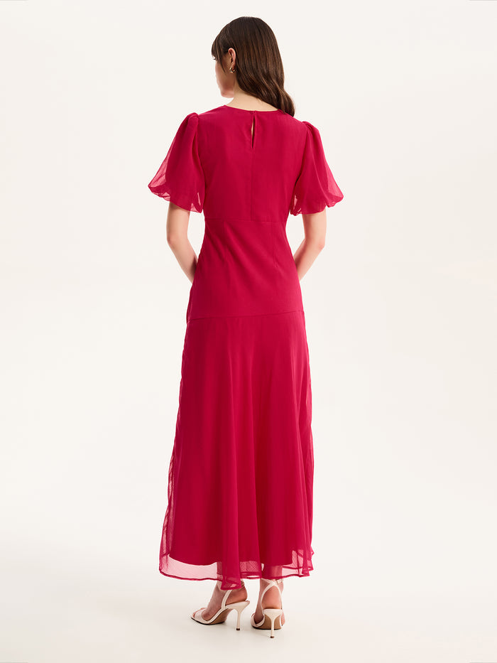 Nola Dress  in Magenta