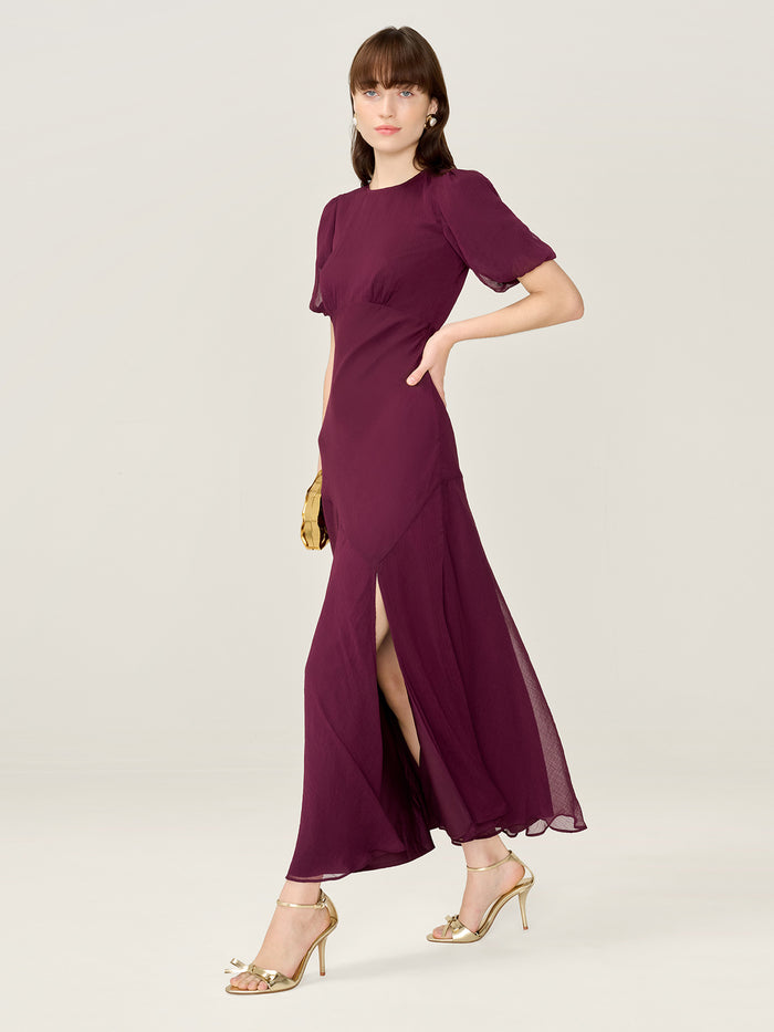 Nola Dress in Merlot