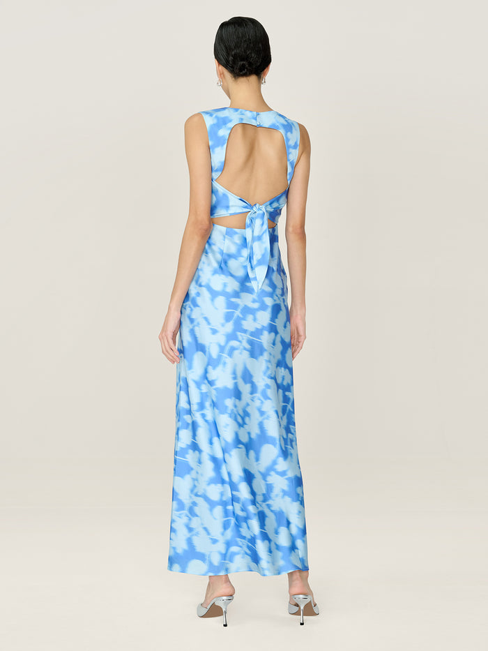 Nova Dress in Blurred Floral Blue