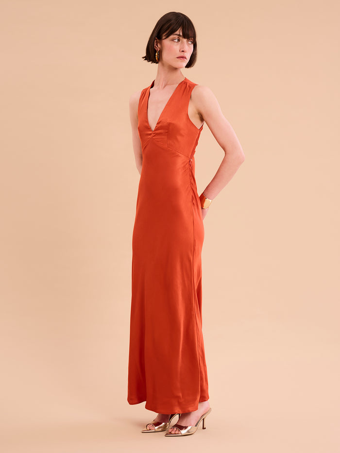 Nova Dress in Burnt Orange