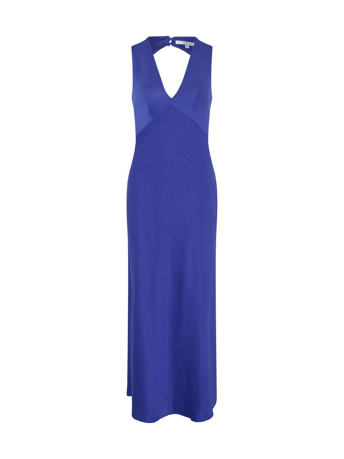 Nova Tie Back Dress in Cobalt