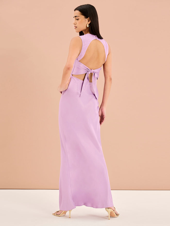 Nova Tie Back Dress in Lilac