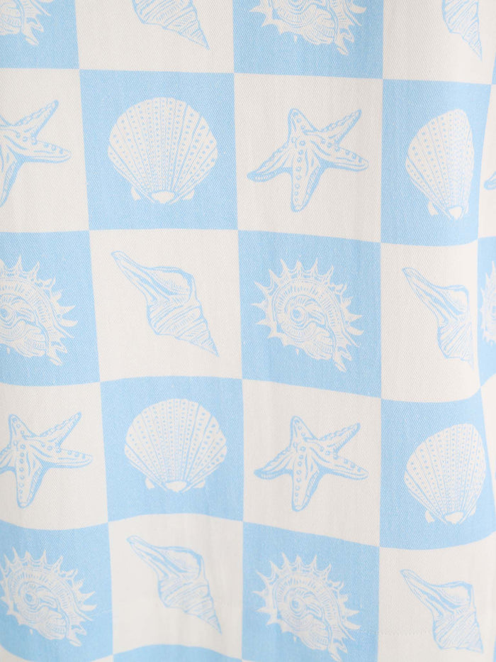 Oaklyn Shirt in Shell Checkerboard Print