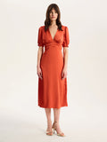 Odette Dress in Burnt Orange
