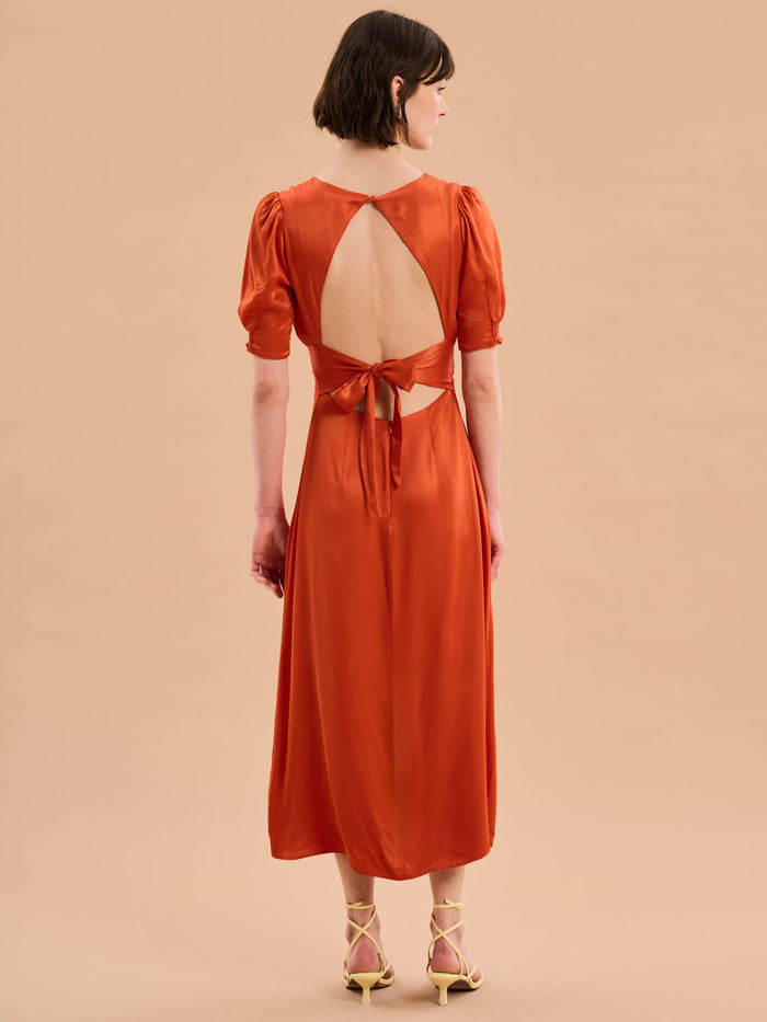 Odette Dress in Burnt Orange