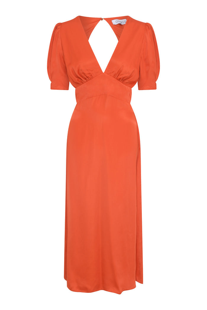 Odette Dress in Burnt Orange