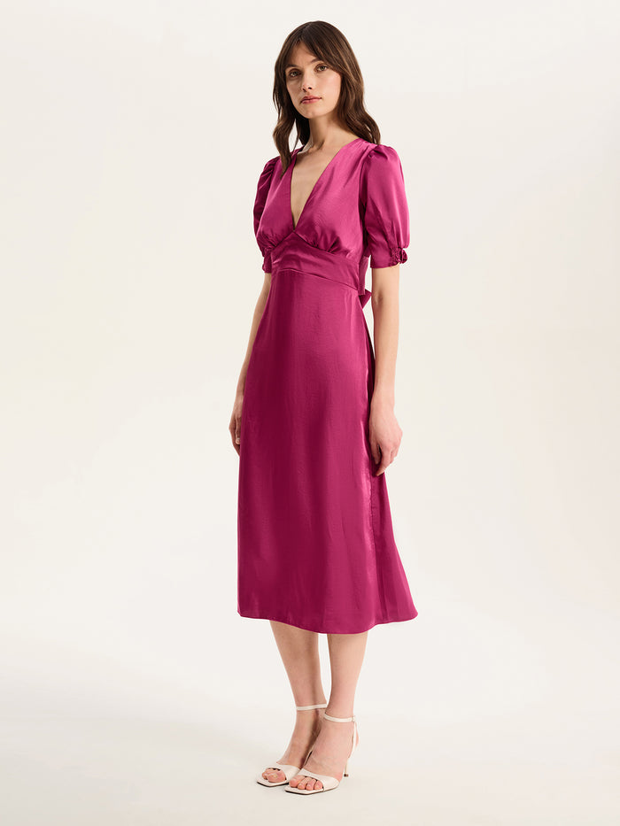 Odette Dress in Magenta