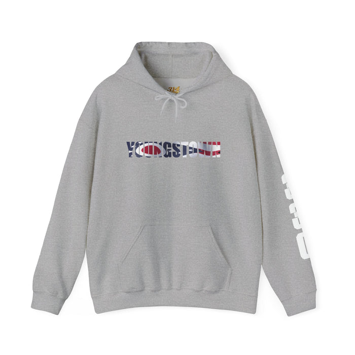 Ohio Flag Hoodie — State Outline with American Stars & Stripes Design - 314 Originals