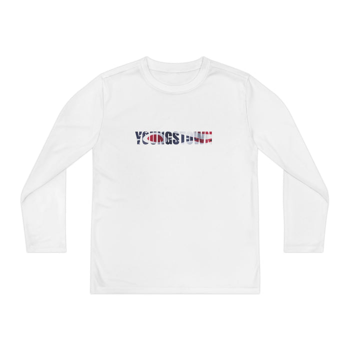 Ohio Flag Youth Long Sleeve Tee — Youngstown Text Graphic - 314 Originals