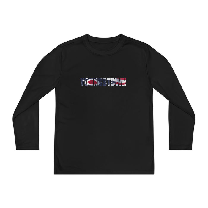 Ohio Flag Youth Long Sleeve Tee — Youngstown Text Graphic - 314 Originals