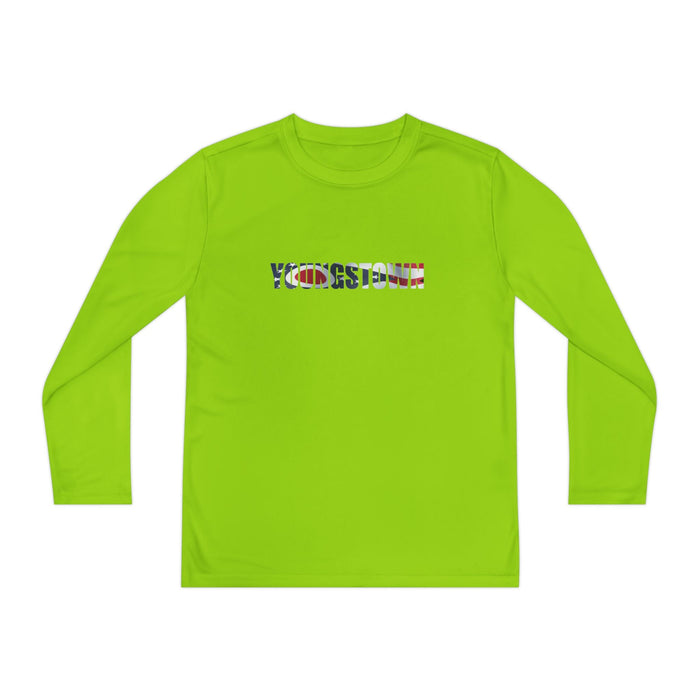 Ohio Flag Youth Long Sleeve Tee — Youngstown Text Graphic - 314 Originals