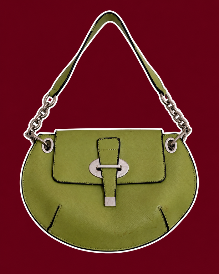 Olive Green Chain Shoulder Bag
