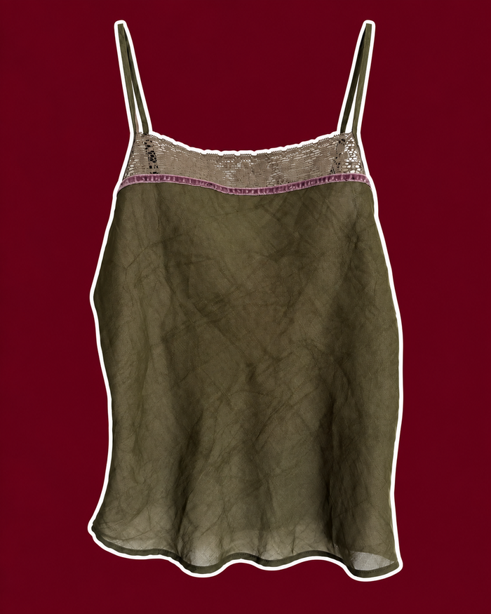 Olive Lace Camisole (SET)