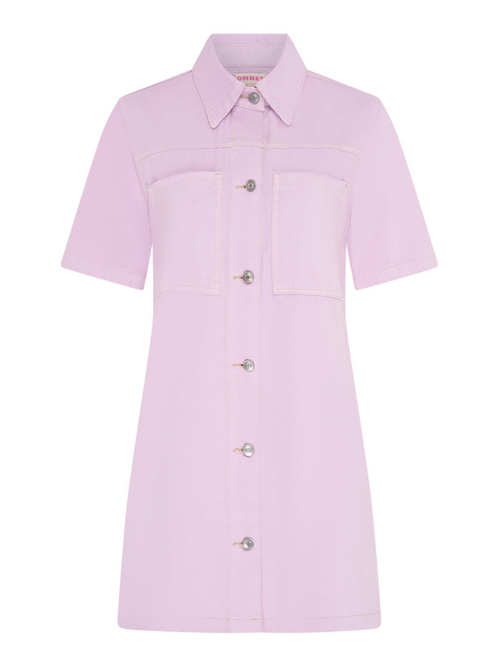 Olivia Denim Dress in Lilac