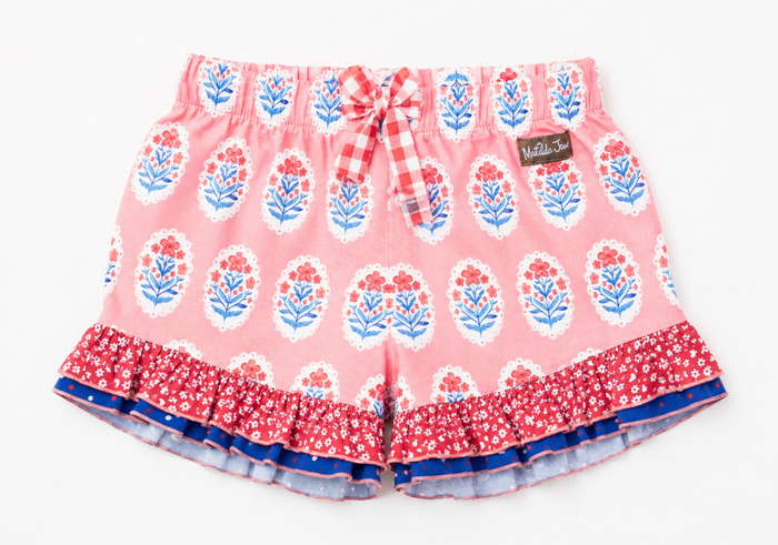 Once Upon A Flag Ruffle Shorts