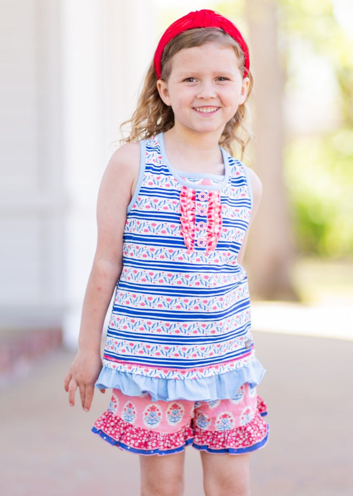Once Upon A Flag Ruffle Shorts