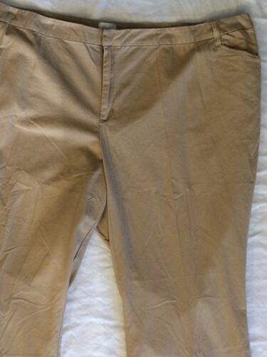 Only Necessities Size 38 Beige Solid Cotton Twill Pants