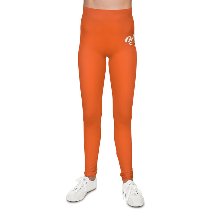 Orange 314 Script Kids' Printed Leggings - 314 Originals