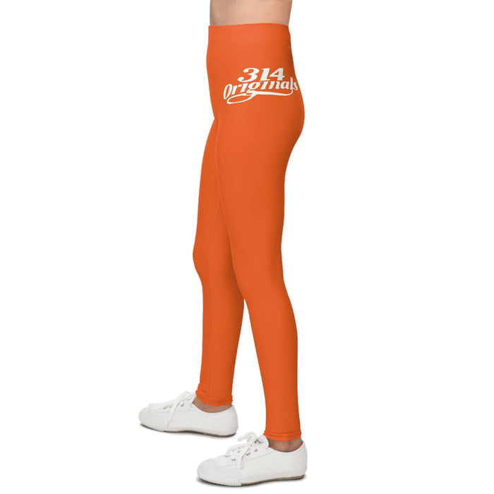 Orange 314 Script Kids' Printed Leggings - 314 Originals